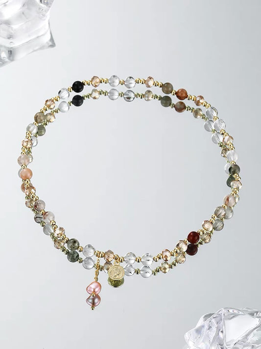 Double-Layer Natural Stone Beaded Bracelet