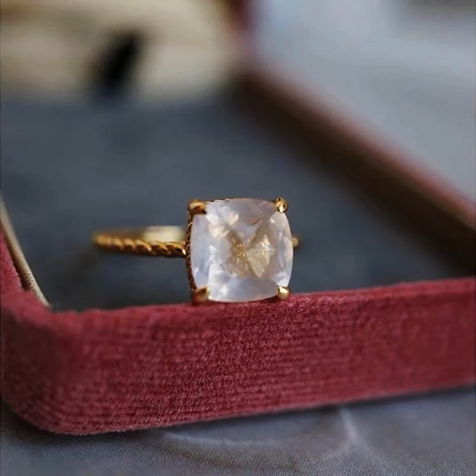 Pink Quartz S925 Sterling Silver Ring