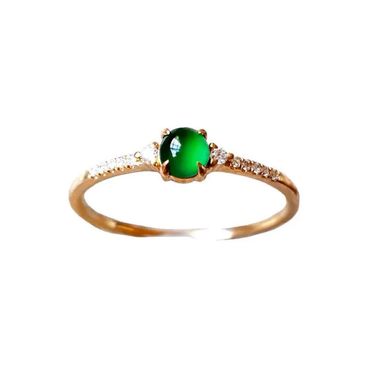 Green Chalcedony Ring