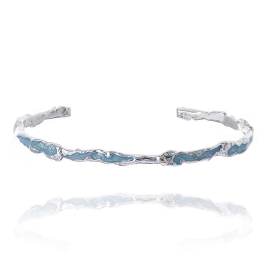 Abstract Resin Textured Bracelet