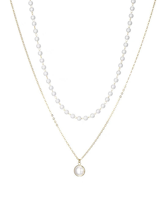 Double-Layer Pearl Necklace