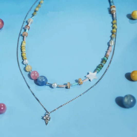Colorful Dopamine Beaded Necklace