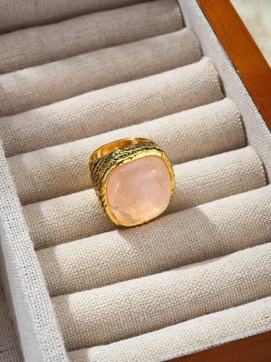 Pink Crystal Gemstone Ring