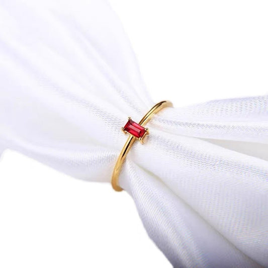 Ruby Ring with Pigeon Blood Red Gemstone
