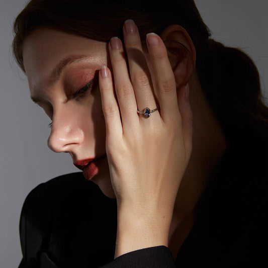 Purple Square Zircon Ring